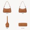 imageBOSTANTEN Small Purses for Women Trendy Shoulder Bag Vegan Leather Designer Hobo HandbagsBbrown