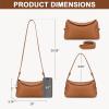 imageBOSTANTEN Small Purses for Women Trendy Shoulder Bag Vegan Leather Designer Hobo HandbagsBbrown