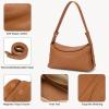 imageBOSTANTEN Small Purses for Women Trendy Shoulder Bag Vegan Leather Designer Hobo HandbagsBbrown