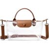 imageBOSTANTEN Clear Bag for Stadium Approved Small Crossbody Purse Handbags for Concerts Sports EventsBrown