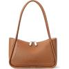 imageBOSTANTEN Small Purses for Women Trendy Shoulder Bag Vegan Leather Designer Hobo HandbagsAbrown