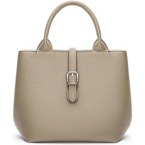 imageBOSTANTEN Satchel Bag for Women Adjustable Shape 3Way Carry Convertible Vegan Leather Tote for Work TravelGrey
