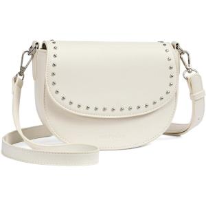 imageBOSTANTEN Small Crossbody Bags for Women Trendy Vegan Leather Saddle Purse Flap Shoulder Handbags with Adjustable StrapA3beige