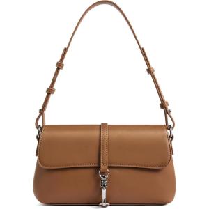 imageBOSTANTEN Small Purses for Women Trendy Leather Shoulder Bag with Adjustable StrapBrown
