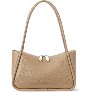 imageBOSTANTEN Small Purses for Women Trendy Shoulder Bag Vegan Leather Designer Hobo HandbagsAapricot