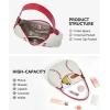 imageBOSTANTEN Baseball Shoulder Purses for Sport Mom Trendy Small Hobo Bag Vegan Leather Women Handbags for Daily EventsBeige