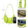 imageBOSTANTEN Baseball Shoulder Purses for Sport Mom Trendy Small Hobo Bag Vegan Leather Women Handbags for Daily EventsFluorescent Green