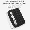 imageBOSTANTEN Laptop Case for MacBook Air 13 Inch M3 2024 Protective Case Quilted Puffy Laptop Sleeve for 13 Inch DellHPASUSMicrosoftAblack