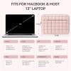 imageBOSTANTEN Laptop Case for MacBook Air 13 Inch M3 2024 Protective Case Quilted Puffy Laptop Sleeve for 13 Inch DellHPASUSMicrosoftApink
