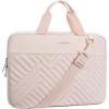 imageBOSTANTEN Laptop Case for MacBook Air 13 Inch M3 2024 Protective Case Quilted Puffy Laptop Sleeve for 13 Inch DellHPASUSMicrosoftD13pink