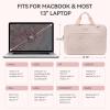 imageBOSTANTEN Laptop Case for MacBook Air 13 Inch M3 2024 Protective Case Quilted Puffy Laptop Sleeve for 13 Inch DellHPASUSMicrosoftD13pink