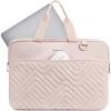 imageBOSTANTEN Laptop Case for MacBook Air 13 Inch M3 2024 Protective Case Quilted Puffy Laptop Sleeve for 13 Inch DellHPASUSMicrosoftD15pink