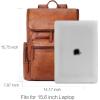 imageBOSTANTEN Leather Backpack for Men 156 inch Laptop Backpack Vintage Travel Office Bag Large Capacity Shoulder Bag RedbrownAnewbrown