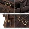 imageBOSTANTEN Leather Backpack for Men 156 inch Laptop Backpack Vintage Travel Office Bag Large Capacity Shoulder Bag RedbrownBcoffee