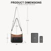 imageBOSTANTEN Crossbody Bags for Women Vegan Leather Purses Quilted Shoulder Handbags with Adjustable Shoulder StrapA01Brown With Black