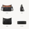 imageBOSTANTEN Crossbody Bags for Women Vegan Leather Purses Quilted Shoulder Handbags with Adjustable Shoulder StrapA01Brown With Black
