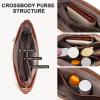 imageBOSTANTEN Crossbody Bags for Women Vegan Leather Purses Quilted Shoulder Handbags with Adjustable Shoulder StrapA01beige With Brown