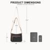 imageBOSTANTEN Crossbody Bags for Women Vegan Leather Purses Quilted Shoulder Handbags with Adjustable Shoulder StrapA01black With Brown