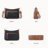 imageBOSTANTEN Crossbody Bags for Women Vegan Leather Purses Quilted Shoulder Handbags with Adjustable Shoulder StrapA01black With Brown