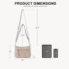 imageBOSTANTEN Crossbody Bags for Women Vegan Leather Purses Quilted Shoulder Handbags with Adjustable Shoulder StrapA01taupe