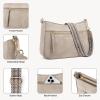 imageBOSTANTEN Crossbody Bags for Women Vegan Leather Purses Quilted Shoulder Handbags with Adjustable Shoulder StrapA01taupe