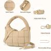 imageBOSTANTEN Crossbody Bags for Women Vegan Leather Purses Quilted Shoulder Handbags with Adjustable Shoulder StrapPkhaki
