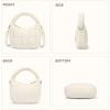 imageBOSTANTEN Crossbody Bags for Women Vegan Leather Purses Quilted Shoulder Handbags with Adjustable Shoulder StrapPwhite