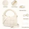 imageBOSTANTEN Crossbody Bags for Women Vegan Leather Purses Quilted Shoulder Handbags with Adjustable Shoulder StrapPwhite