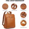 imageBOSTANTEN Genuine Leather Backpack Purse Casual College Travel Bags for Women3brown