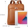 imageBOSTANTEN Genuine Leather Backpack Purse Casual College Travel Bags for Women3brown