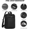 imageBOSTANTEN Genuine Leather Backpack Purse Casual College Travel Bags for Women4black