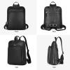 imageBOSTANTEN Genuine Leather Backpack Purse Casual College Travel Bags for Women4black