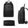 imageBOSTANTEN Leather Backpacks College 156 Laptop Travel Computer Shoulder Backpack For Men Coffeebrown1black