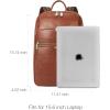 imageBOSTANTEN Leather Backpacks College 156 Laptop Travel Computer Shoulder Backpack For Men Coffeebrown1brown