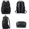 imageBOSTANTEN Leather Backpacks College 156 Laptop Travel Computer Shoulder Backpack For Men Coffeebrown2black