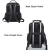 imageBOSTANTEN Leather Backpacks College 156 Laptop Travel Computer Shoulder Backpack For Men Coffeebrown3black Pebble