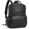 imageBOSTANTEN Leather Backpacks College 156 Laptop Travel Computer Shoulder Backpack For Men Coffeebrown3black Pebble