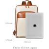 imageBOSTANTEN Leather Laptop Backpack for Women 156 inch Computer Bag Travel Work Daypack Large Size Bag1beigebrown