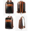 imageBOSTANTEN Leather Laptop Backpack for Women 156 inch Computer Bag Travel Work Daypack Large Size Bag1blackbrown