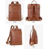 imageBOSTANTEN Leather Laptop Backpack for Women 156 inch Computer Bag Travel Work Daypack Large Size Bag4brown