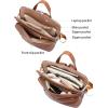 imageBOSTANTEN Leather Laptop Backpack for Women 156 inch Computer Bag Travel Work Daypack Large Size Bag4brown