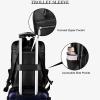imageBOSTANTEN Leather Laptop Backpack for Women 156 inch Computer Bag Travel Work Daypack Large Size Bag9black