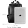imageBOSTANTEN Leather Laptop Backpack for Women 156 inch Computer Bag Travel Work Daypack Large Size Bag9black