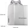 imageBOSTANTEN Leather Laptop Backpack for Women 156 inch Computer Bag Travel Work Daypack Large Size Bag9grey