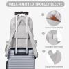 imageBOSTANTEN Leather Laptop Backpack for Women 156 inch Computer Bag Travel Work Daypack Large Size Bag9grey