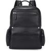 imageBOSTANTEN Leather Backpacks College 156 Laptop Travel Computer Shoulder Backpack For Men Coffeebrown3black Pebble