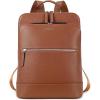 imageBOSTANTEN Leather Laptop Backpack for Women 156 inch Computer Bag Travel Work Daypack Large Size Bag4brown