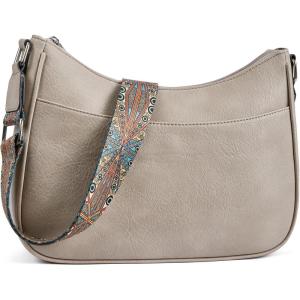 imageBOSTANTEN Crossbody Bags for Women Vegan Leather Purses Quilted Shoulder Handbags with Adjustable Shoulder StrapZ02Grey