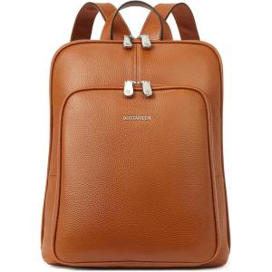 imageBOSTANTEN Genuine Leather Backpack Purse Casual College Travel Bags for Women3brown