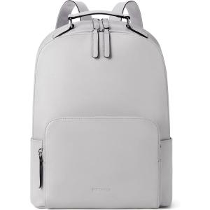 imageBOSTANTEN Leather Laptop Backpack for Women 156 inch Computer Bag Travel Work Daypack Large Size Bag9grey